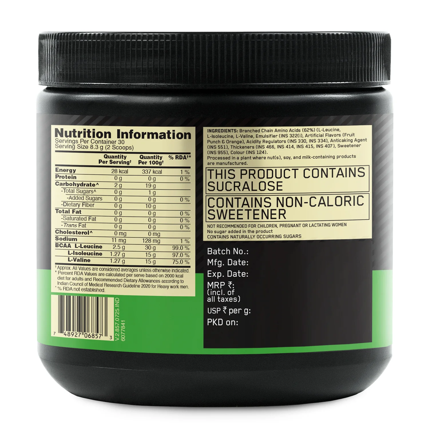 BCAA 5000 Powder | Fruit Punch | 250 g - Image 6