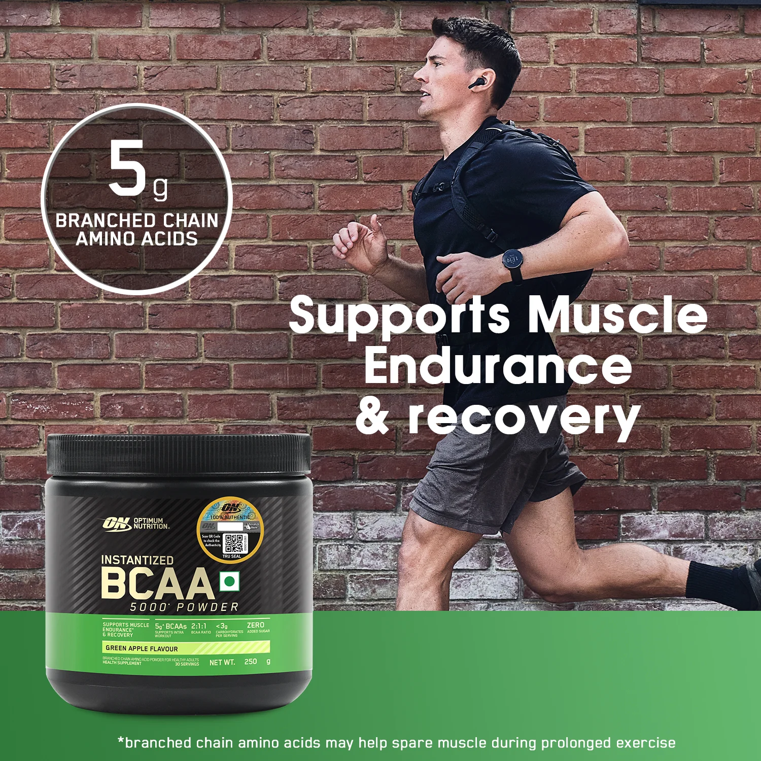 BCAA 5000 Powder | Green Apple | 250 g - Image 3