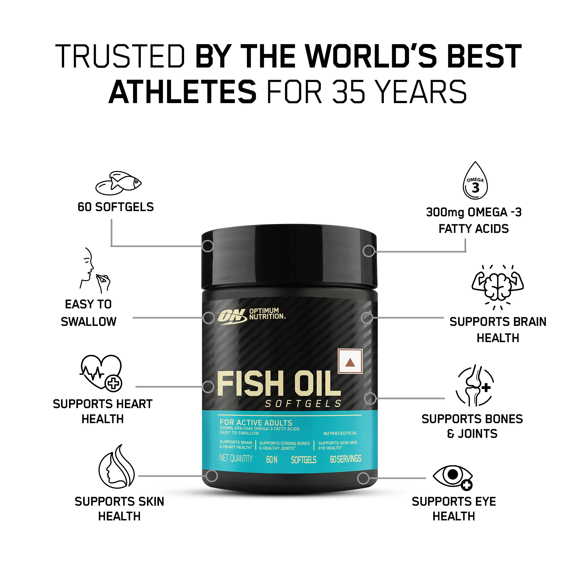 Creatine 100g and Optimum Nutrition (ON) Fish Oil - 60 Capsules - Image 14