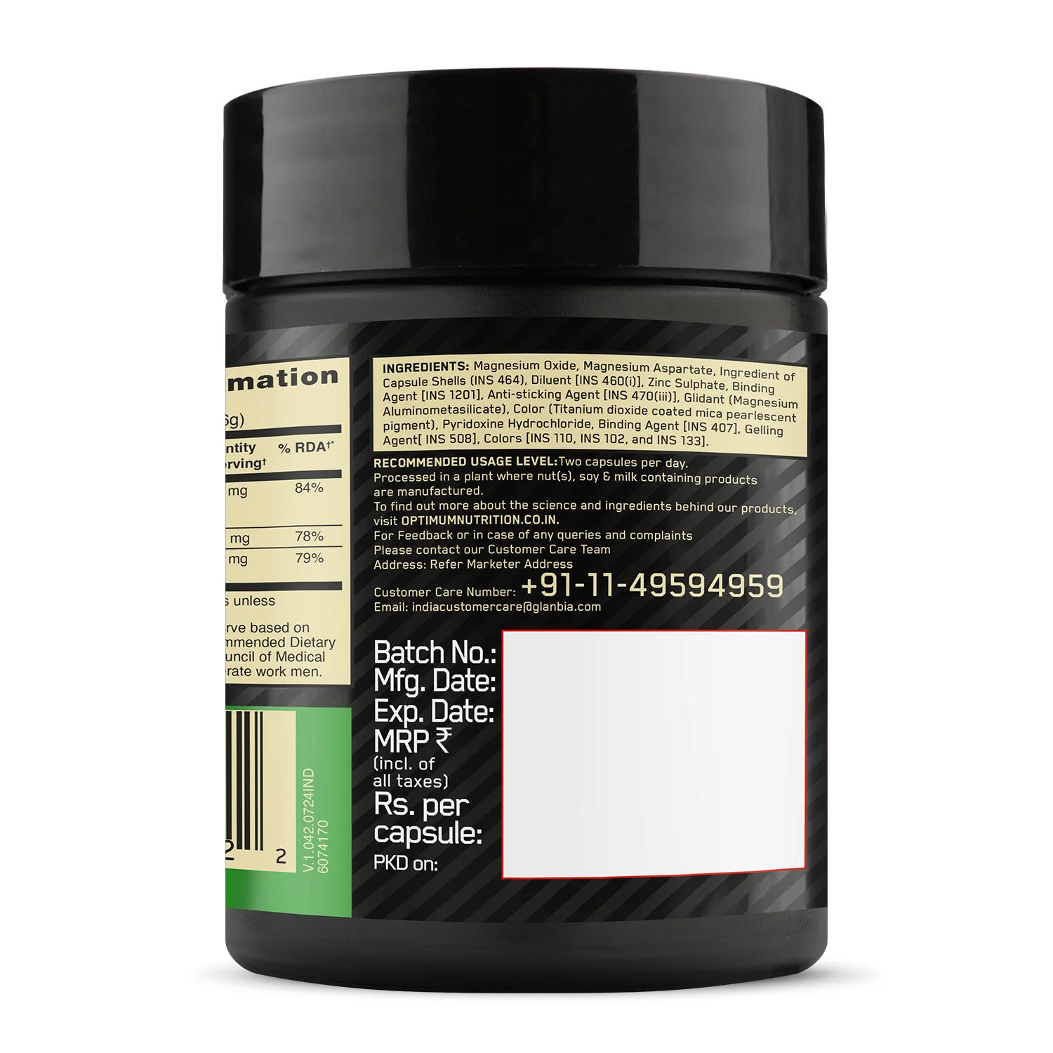 Zinc Magnesium Aspartate (ZMA) - 60 Capsules - Image 8