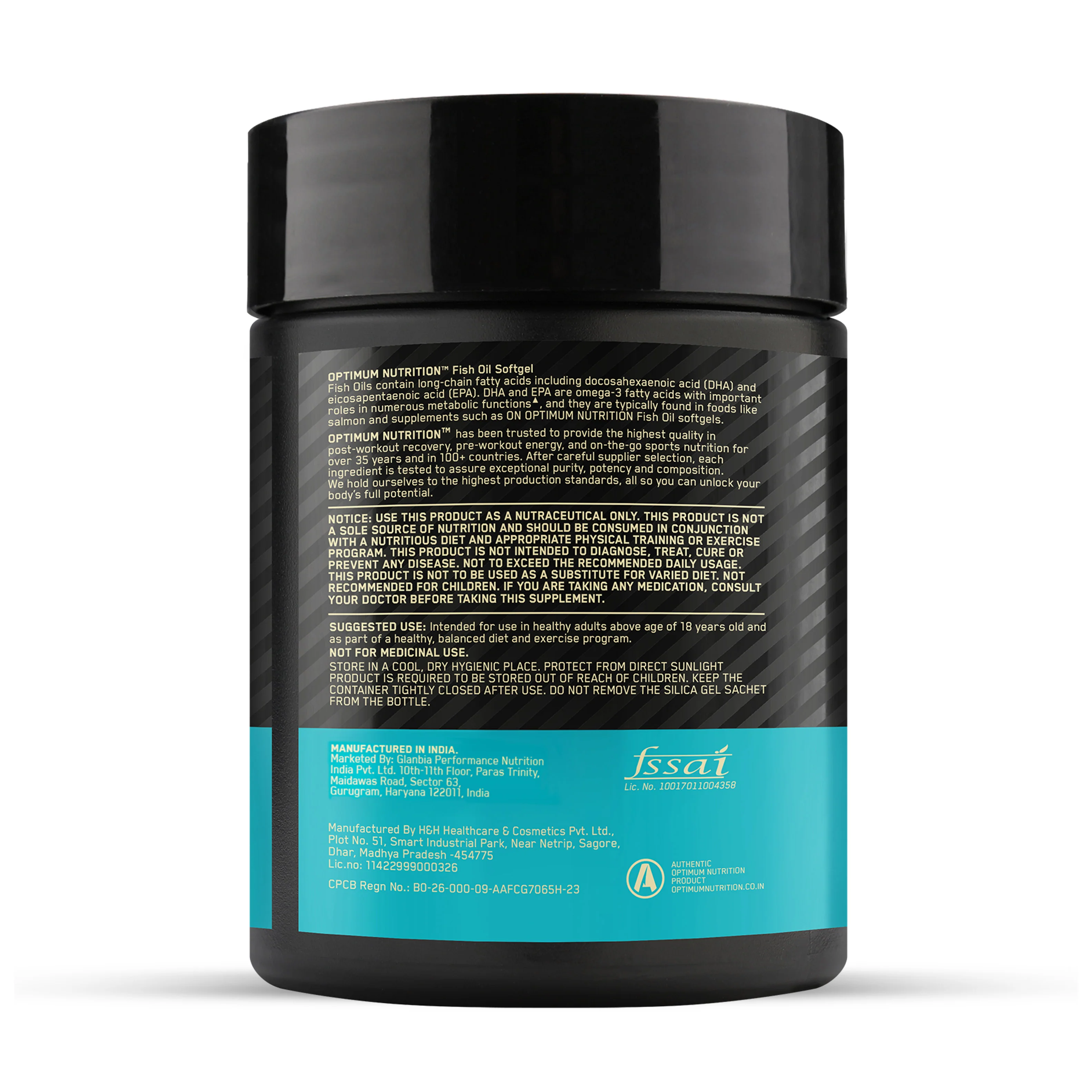 Optimum Nutrition (ON) Fish Oil - 60 Capsules, 1000 mg Fish Oil, 180 mg EPA, 120mg DHA - Image 7