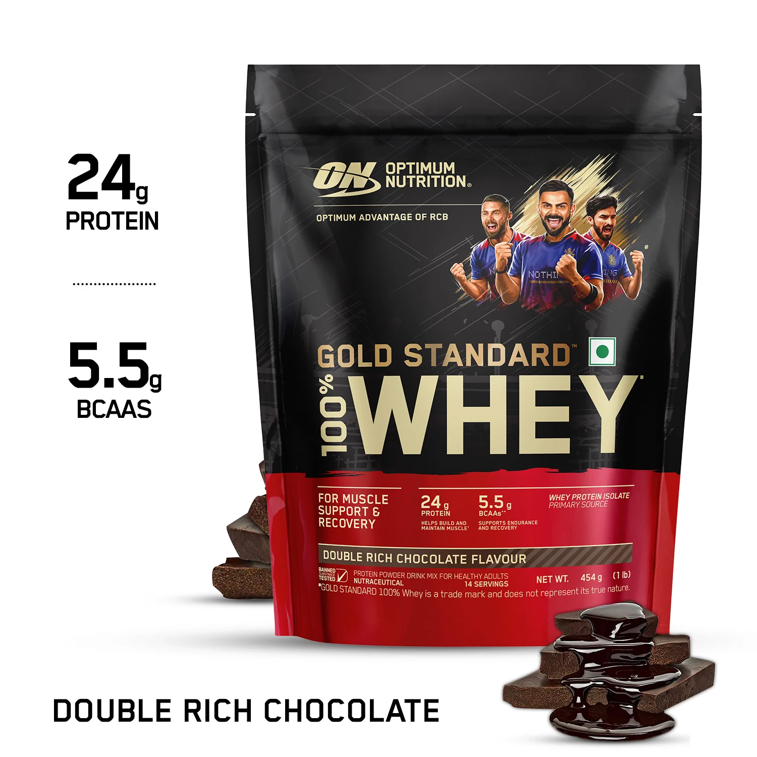 Gold Standard 100% Whey Protein Powder | Double Rich Chocolate | 1 lbs - Image 7