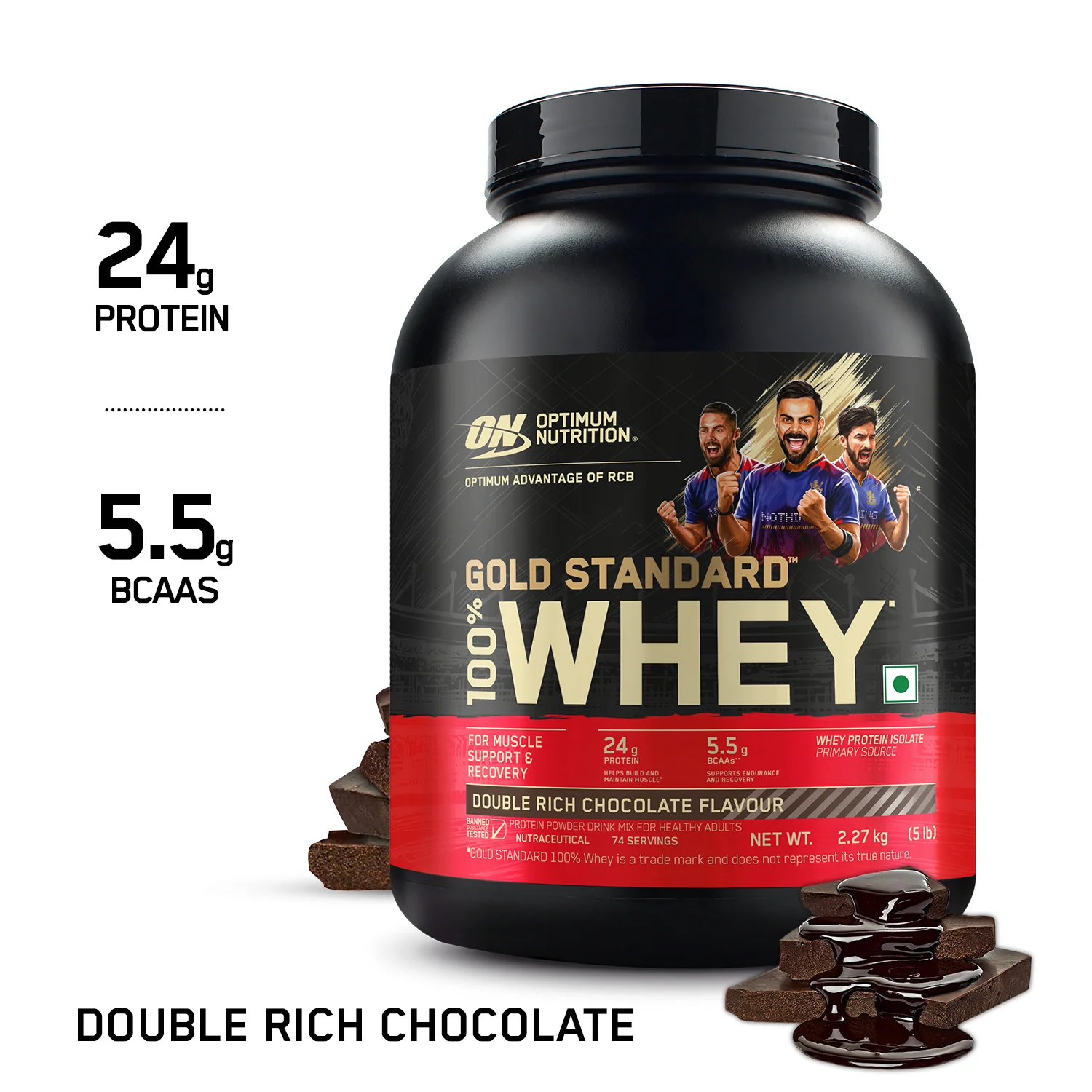 Gold Standard 100% Whey Protein Powder | Double Rich Chocolate | 5 lbs - Image 7