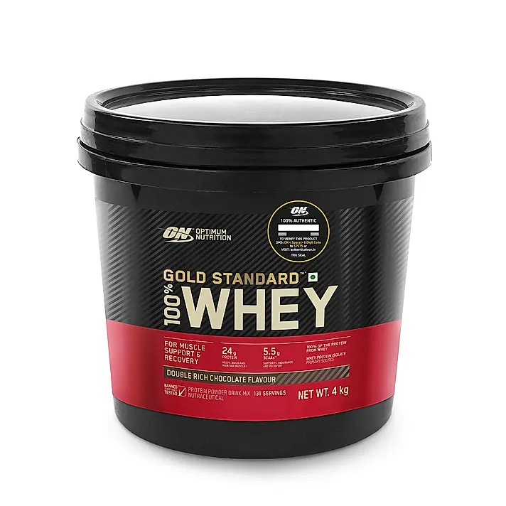 Gold Standard 100% Whey Protein Powder  Double Rich Chocolate 4 kg + Multivitamin for MEN- 60 Tablets + Zinc Magnesium Aspartate (ZMA) - 60 Capsules + Fish Oil - 60 Capsules - Image 3