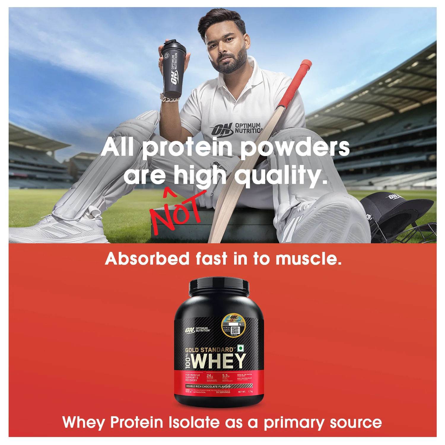 Gold Standard 100% Whey Protein Powder | Double Rich Chocolate | 1.7 kg - Image 3