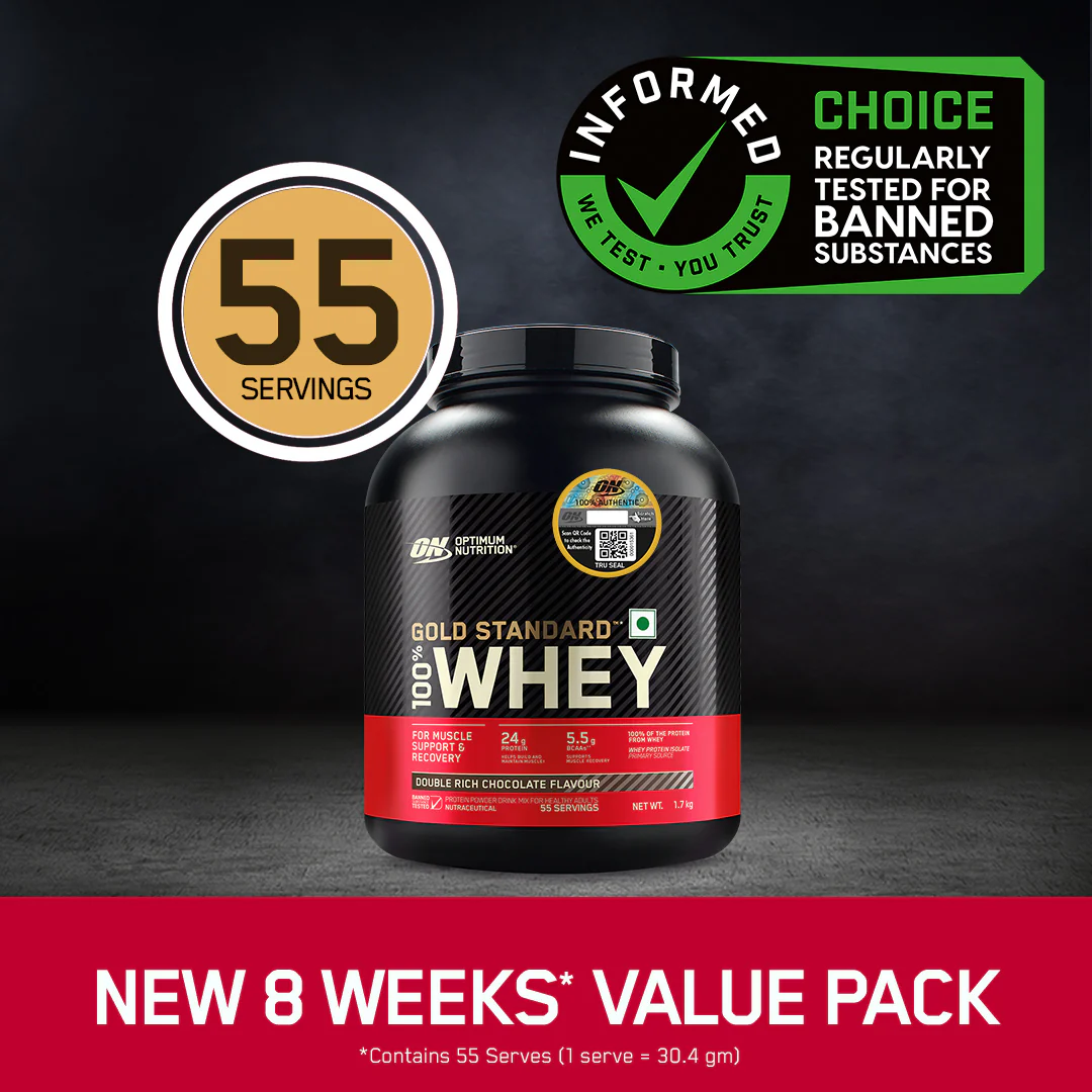 Gold Standard 100% Whey Protein Powder | Double Rich Chocolate | 1.7 kg - Image 4