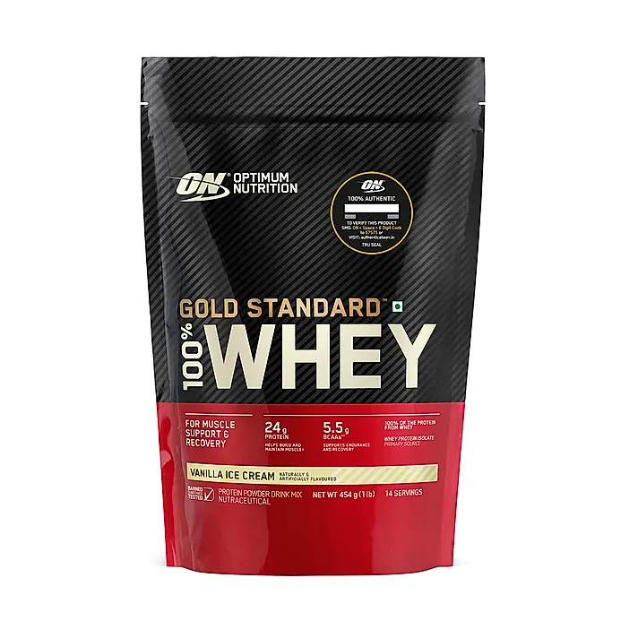 Gold Standard 100% Whey Protein Powder | Vanilla Ice Cream | 1 lbs - Image 2