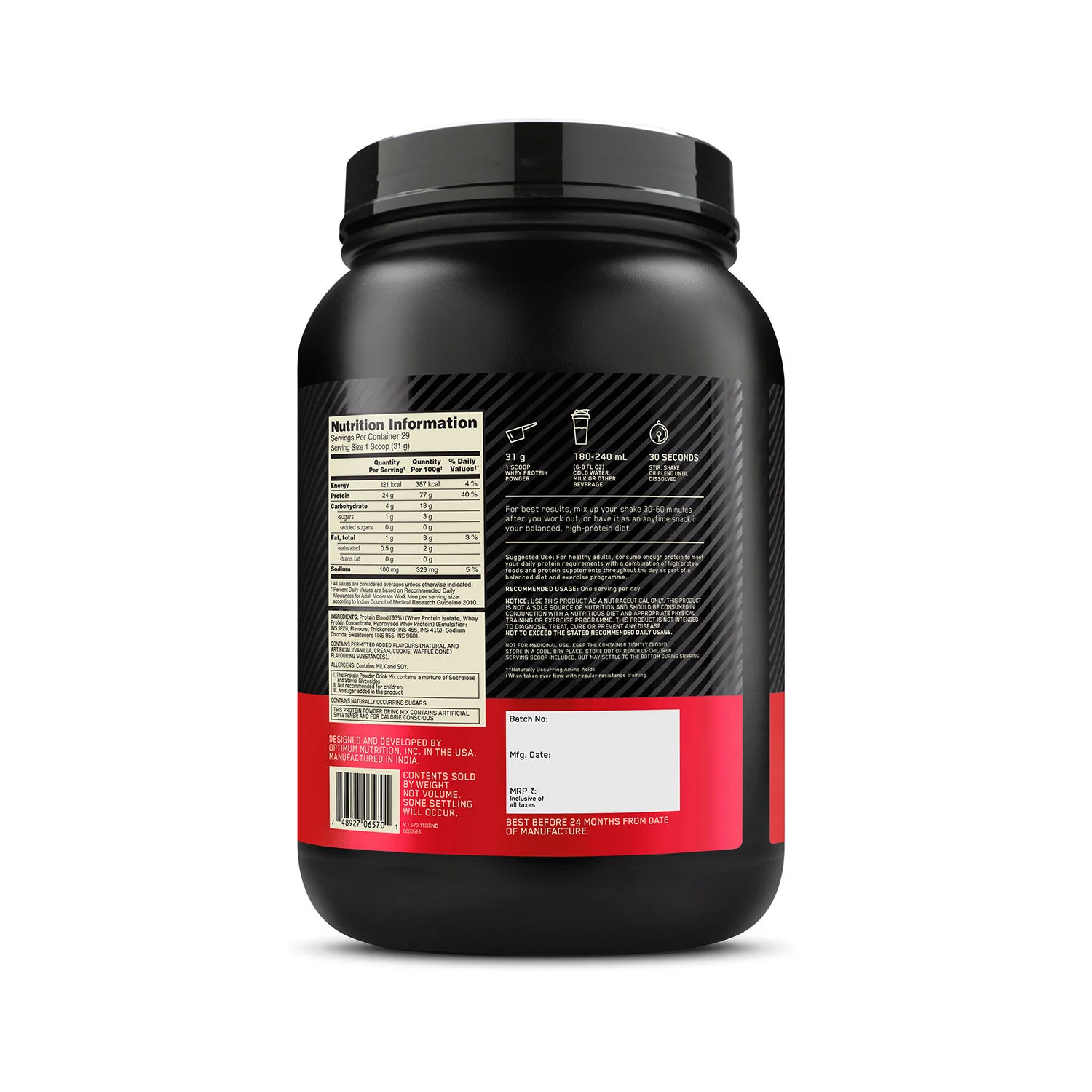 Gold Standard 100% Whey Protein Powder | Vanilla Ice Cream | 2 lbs - Image 9