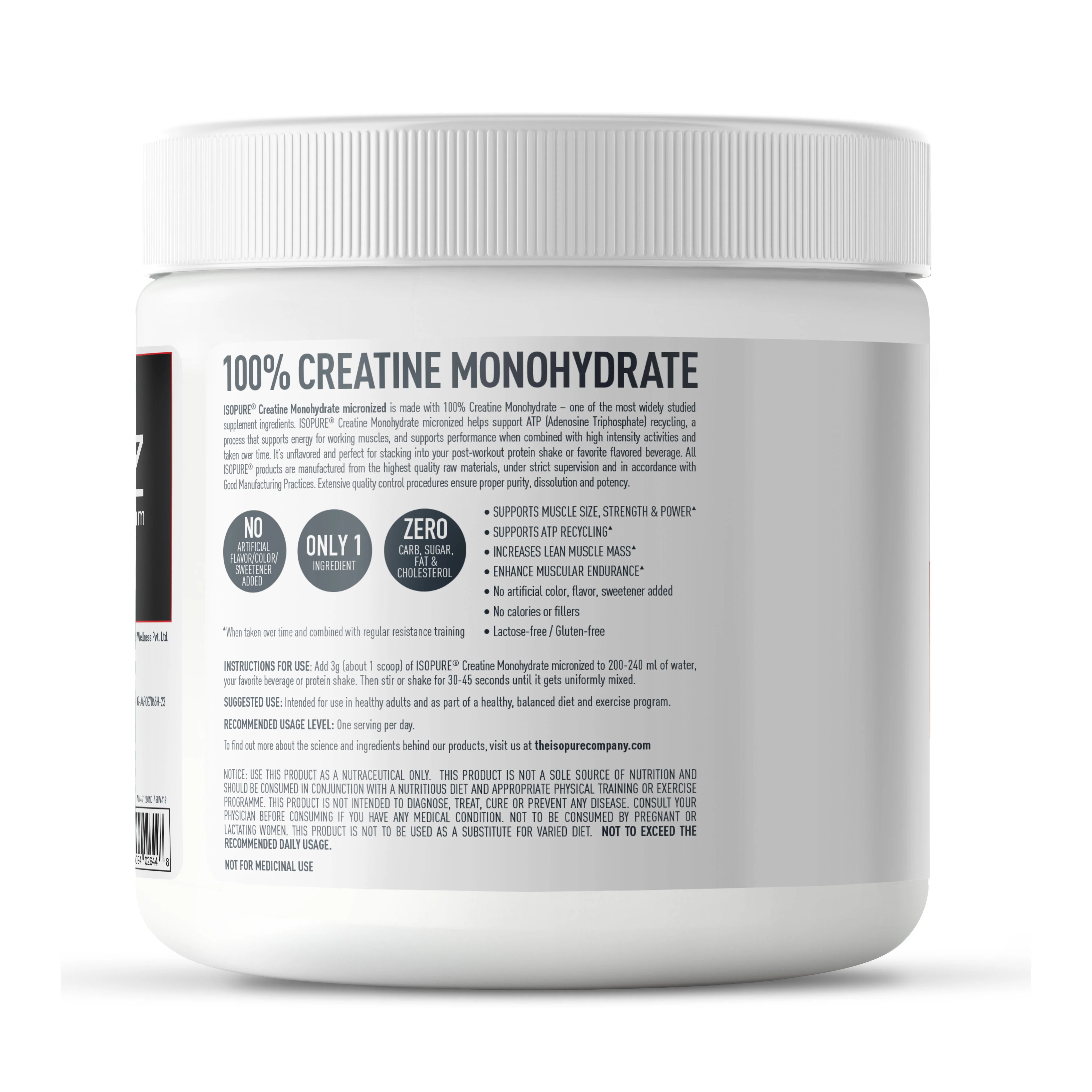 Isopure 2 kg Creamy Vanilla + Isopure 100% Creatine Monohydrate Micronized, 250g - Image 20