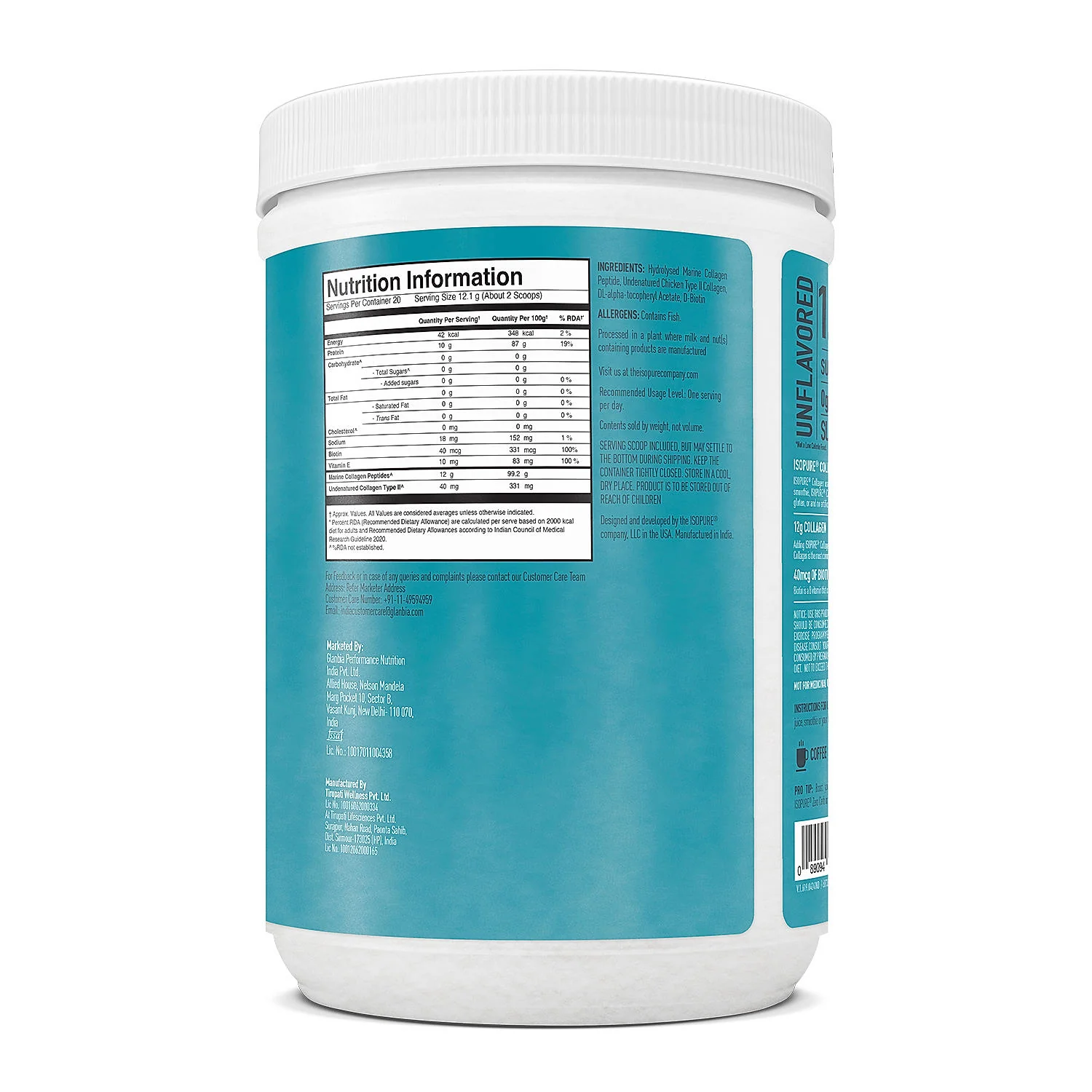 Isopure - Cookies & Cream - 1 Kg + Isopure Collagen Peptides (12g/serve) with Biotin & Vitamin E- 250g (Unflavored) - Image 23