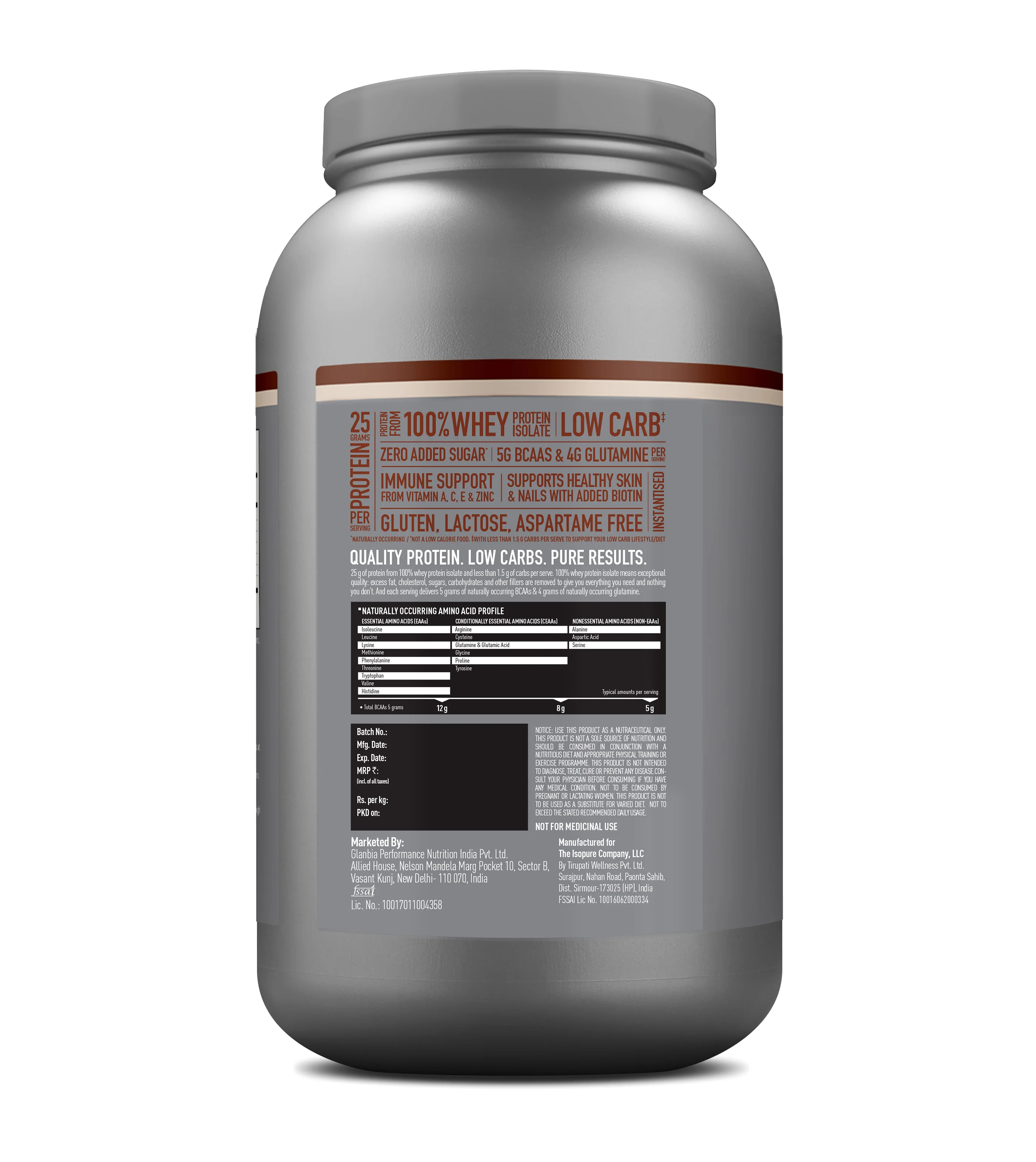 Isopure Low Carb Whey Protein Isolate Powder | Cookies & Cream | 1 Kg + Isopure 100% Creatine Monohydrate - Image 12