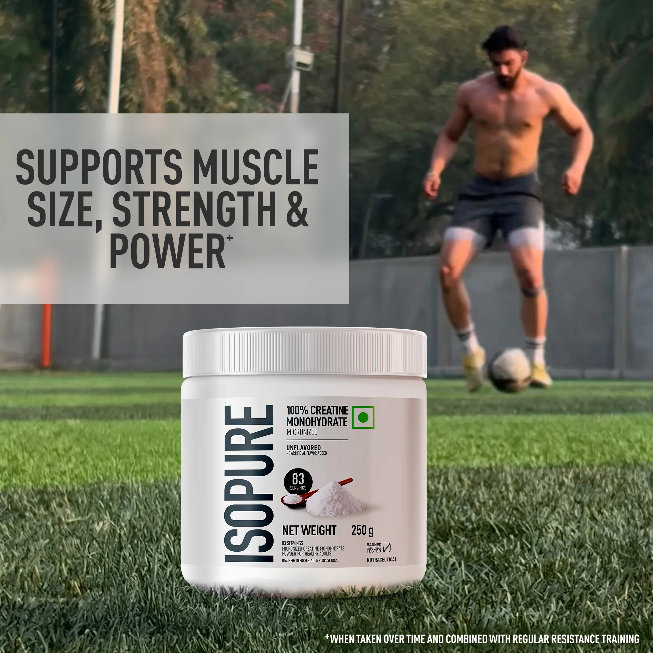 Isopure 100% Creatine Monohydrate Micronized, 250g- 83 servings, Increase Lean Muscle Mass, Enhances Muscular Endurance - Image 5