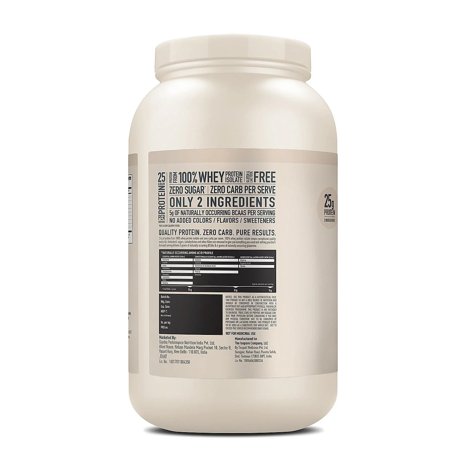 Isopure Unflavored 1 kg + Isopure 100% Creatine Monohydrate Micronized, 250g- 83 servings - Image 12