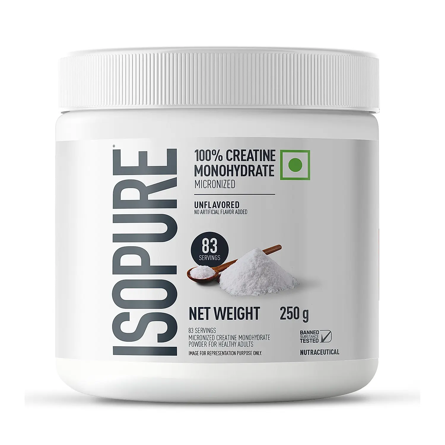 Isopure Unflavored 1 kg + Isopure 100% Creatine Monohydrate Micronized, 250g- 83 servings - Image 15