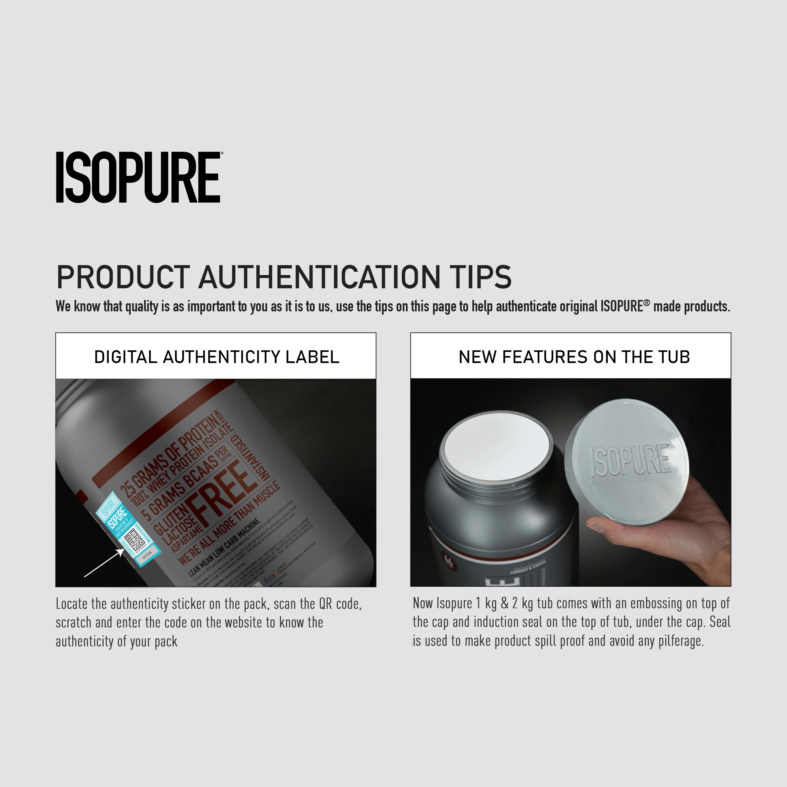 Isopure Whey Protein Isolate Powder with Vitamins for Immune Support - 2 kg (Cookies & Cream) - Image 10