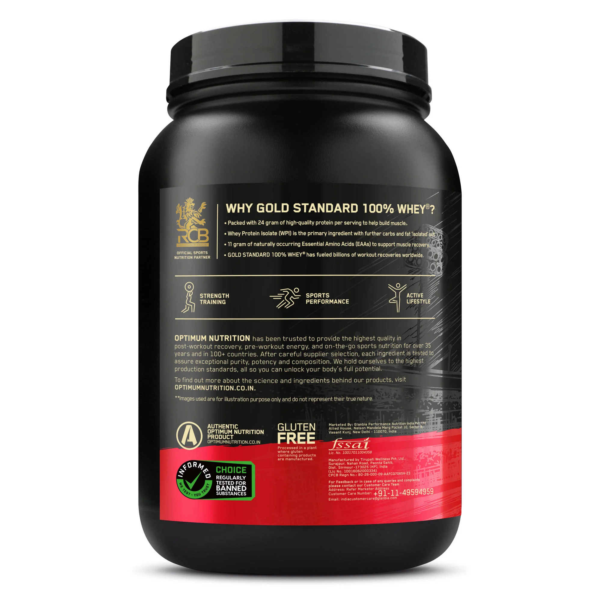 Muscle Gain Gift Box: Gold Standard 100% Whey Double Rich Chocolate 2 lbs + Creatine 100g + Steel Shaker - Image 15