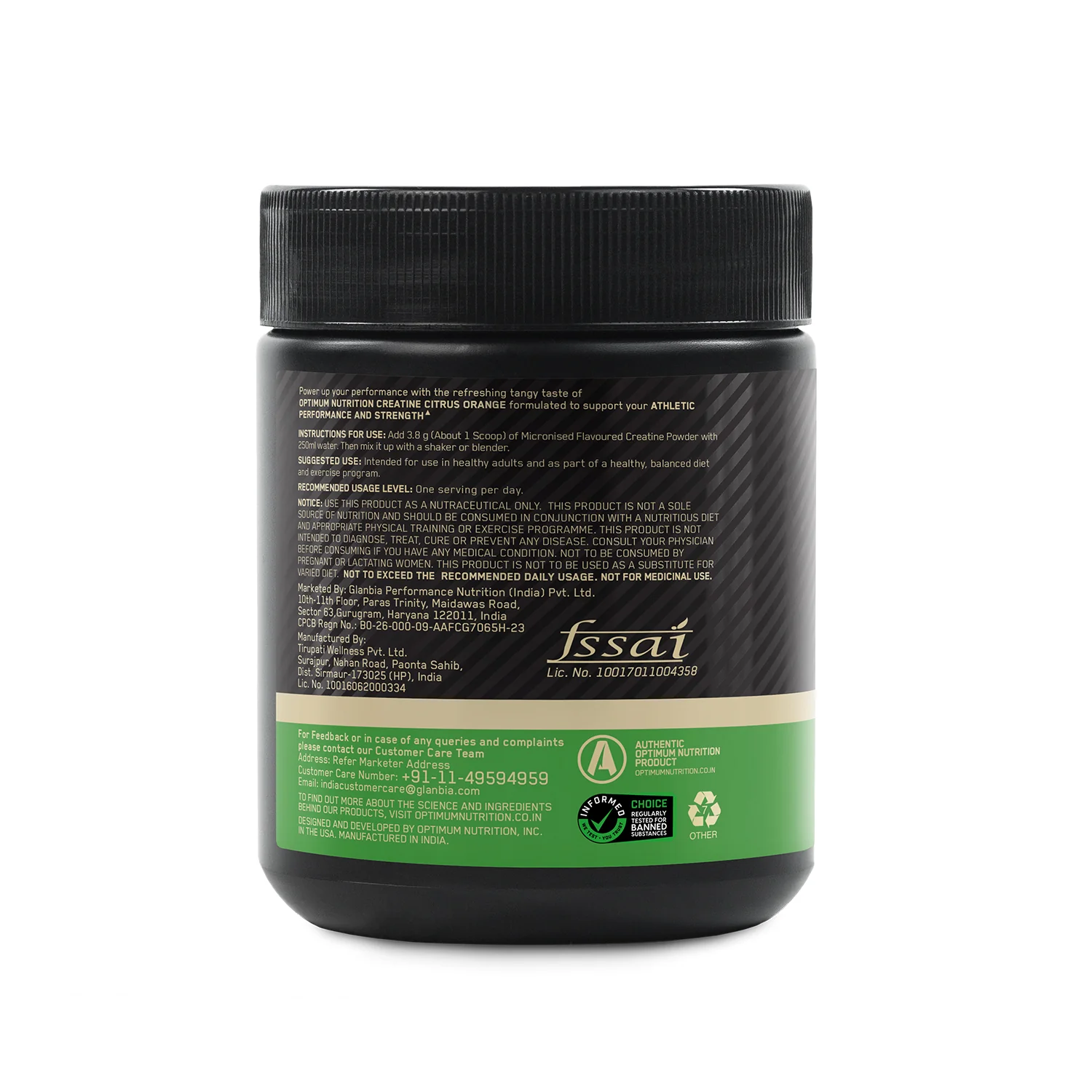 Optimum Nutrition (ON) Micronized Creatine Powder | Citrus Orange | 100 g + Micronized Creatine Powder | Unflavoured| 100 g - Image 10