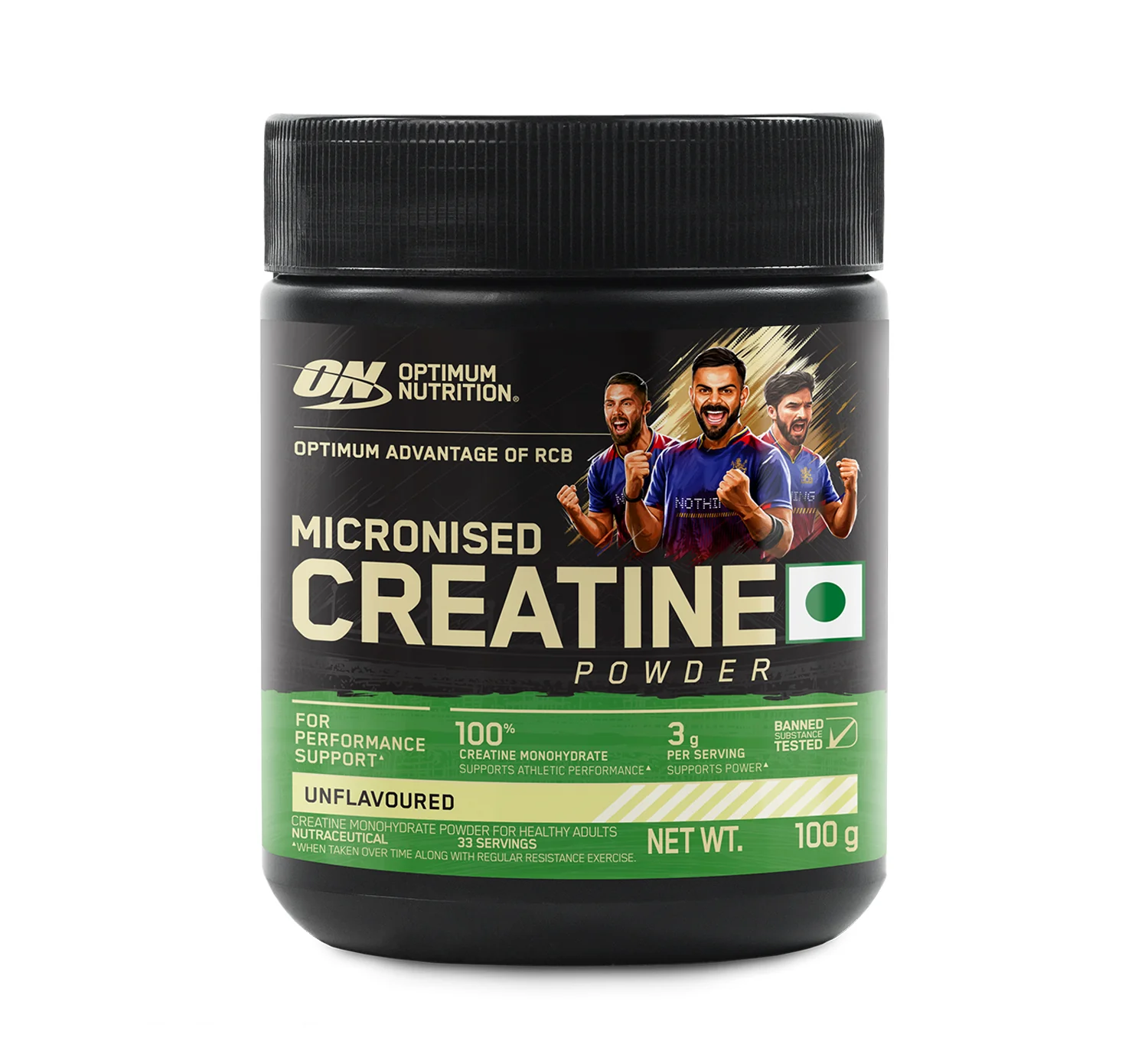 Optimum Nutrition (ON) Micronized Creatine Powder | Citrus Orange | 100 g + Micronized Creatine Powder | Unflavoured| 100 g - Image 11