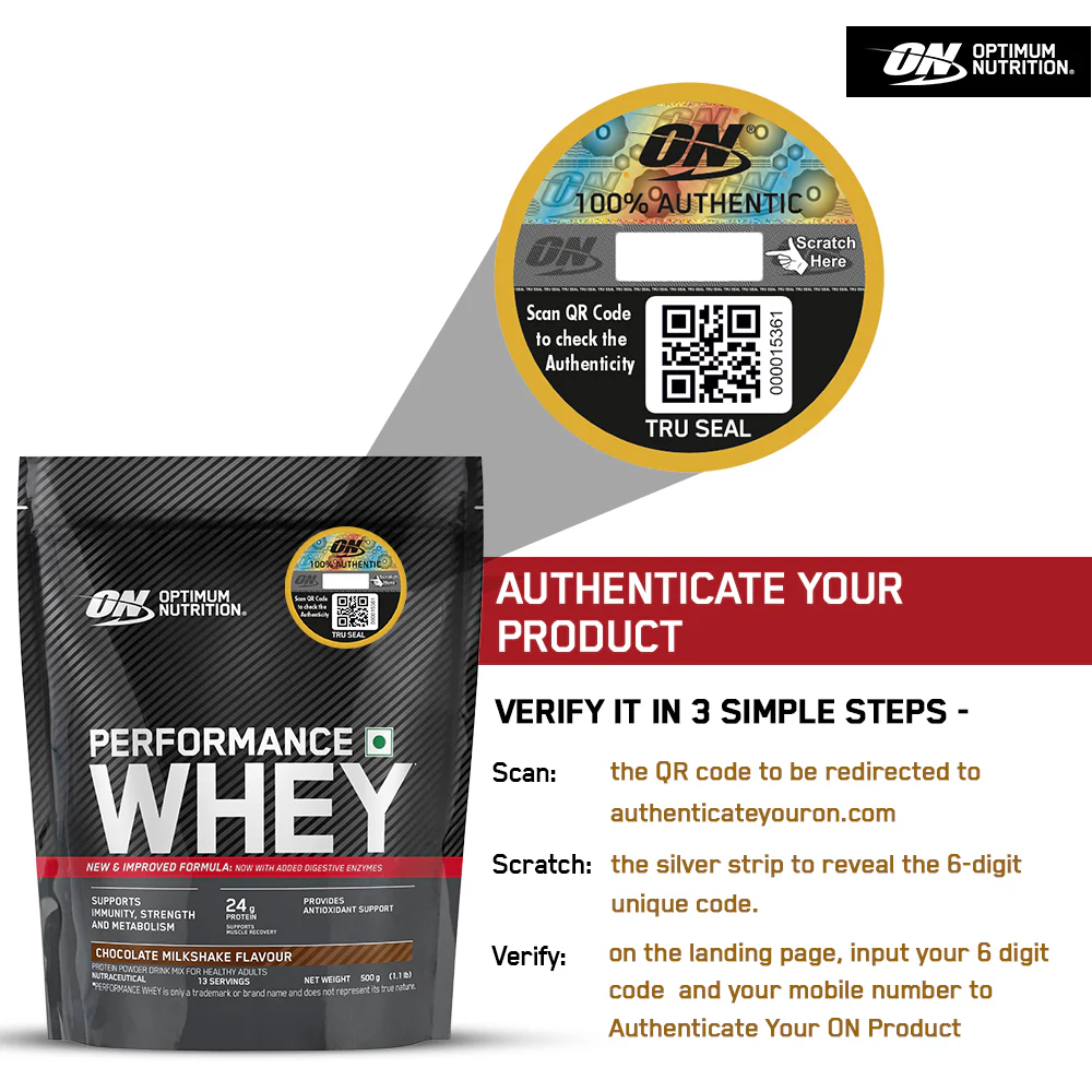 Performance Whey Protein Powder 0.5Kg (Chocolate Milkshake) - Image 4