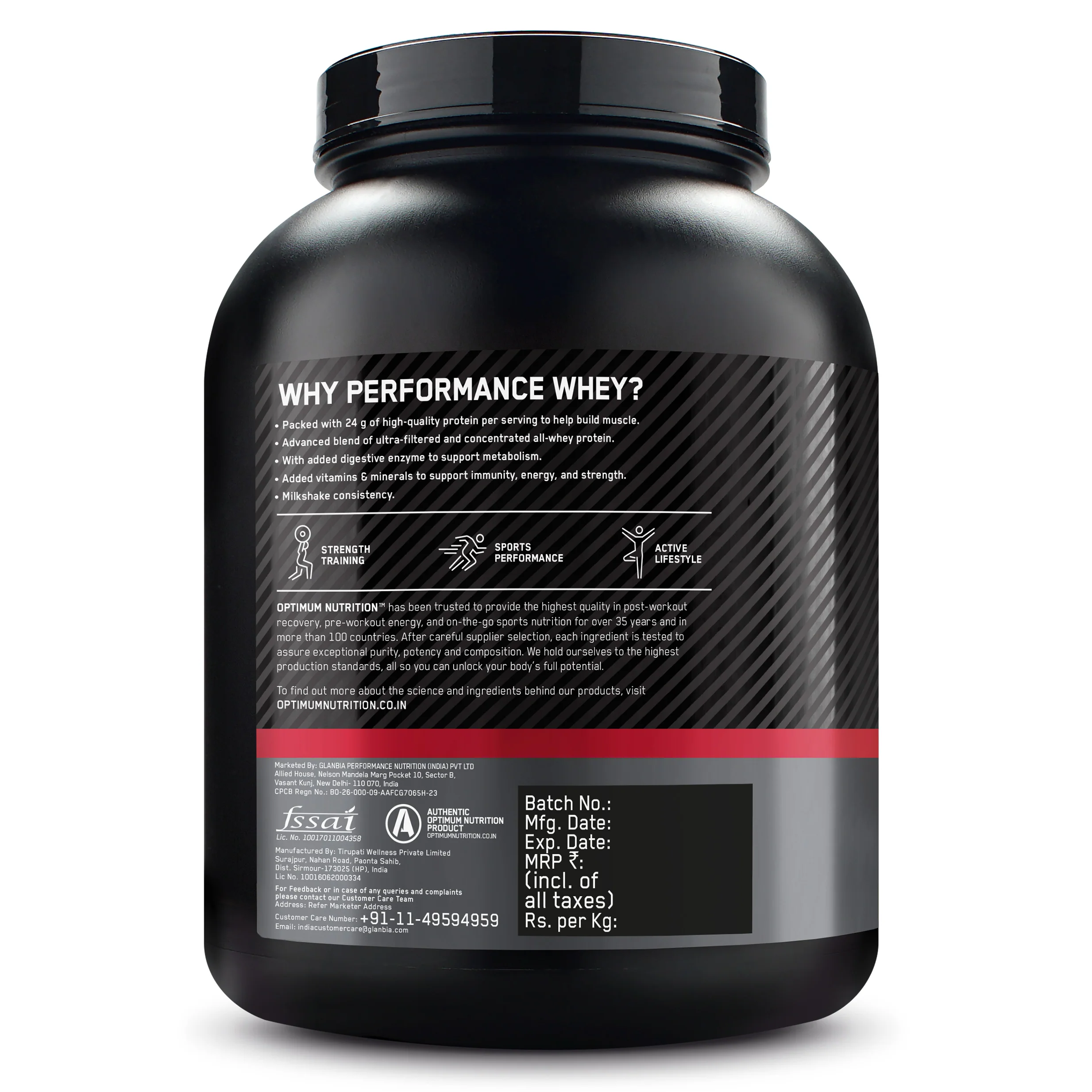 Optimum Nutrition (ON) Performance Whey Protein Powder, 24g Protein,2Kg (Chocolate Milkshake), Ultra-Filtered and Concentrated All-Whey Protein - Image 12