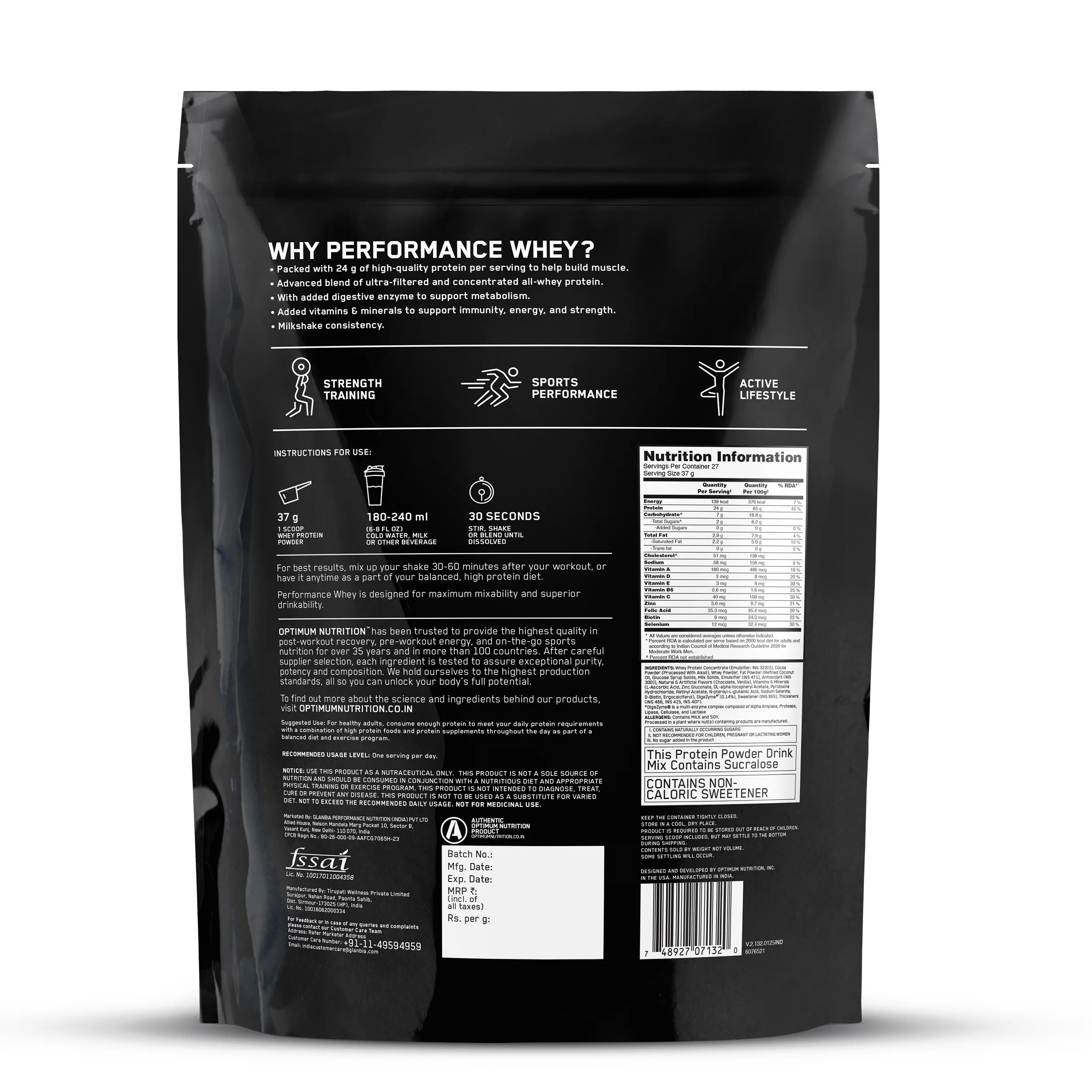 Performance Whey Protein Powder 1Kg (Chocolate Milkshake) + Multivitamin for MEN- 60 Tablets - Image 13