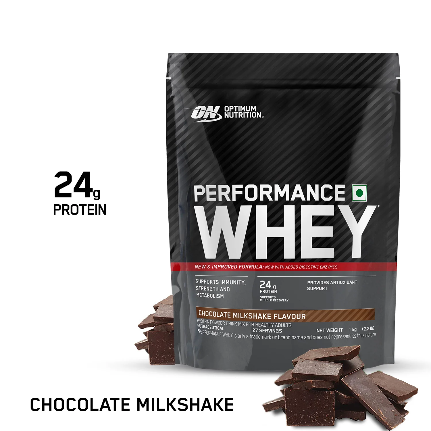 Performance Whey Protein Powder 1Kg (Chocolate Milkshake) + Multivitamin for MEN- 60 Tablets - Image 9