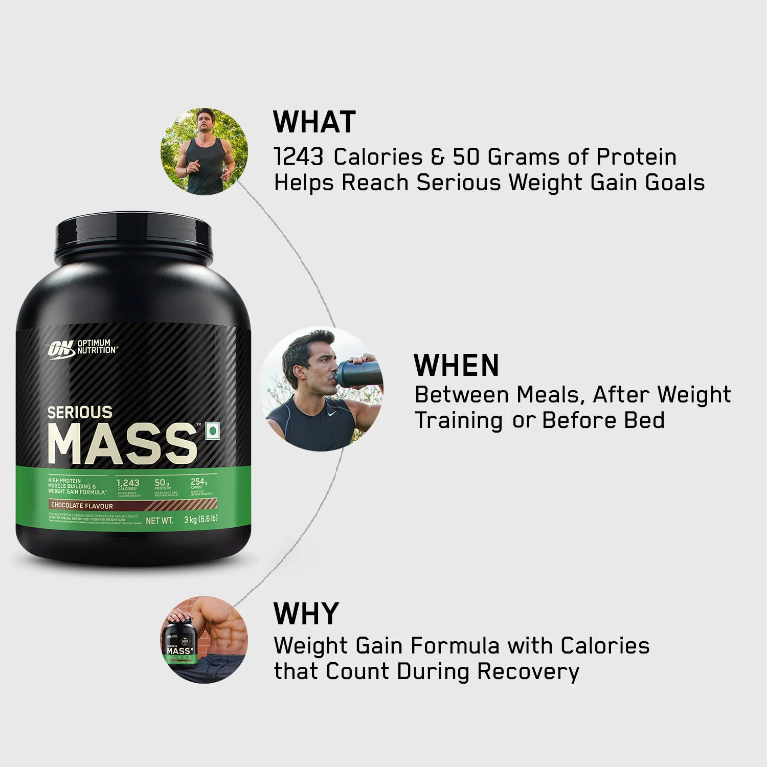 Serious Mass Weight Gainer - Chocolate flavour - 3KG - Image 8