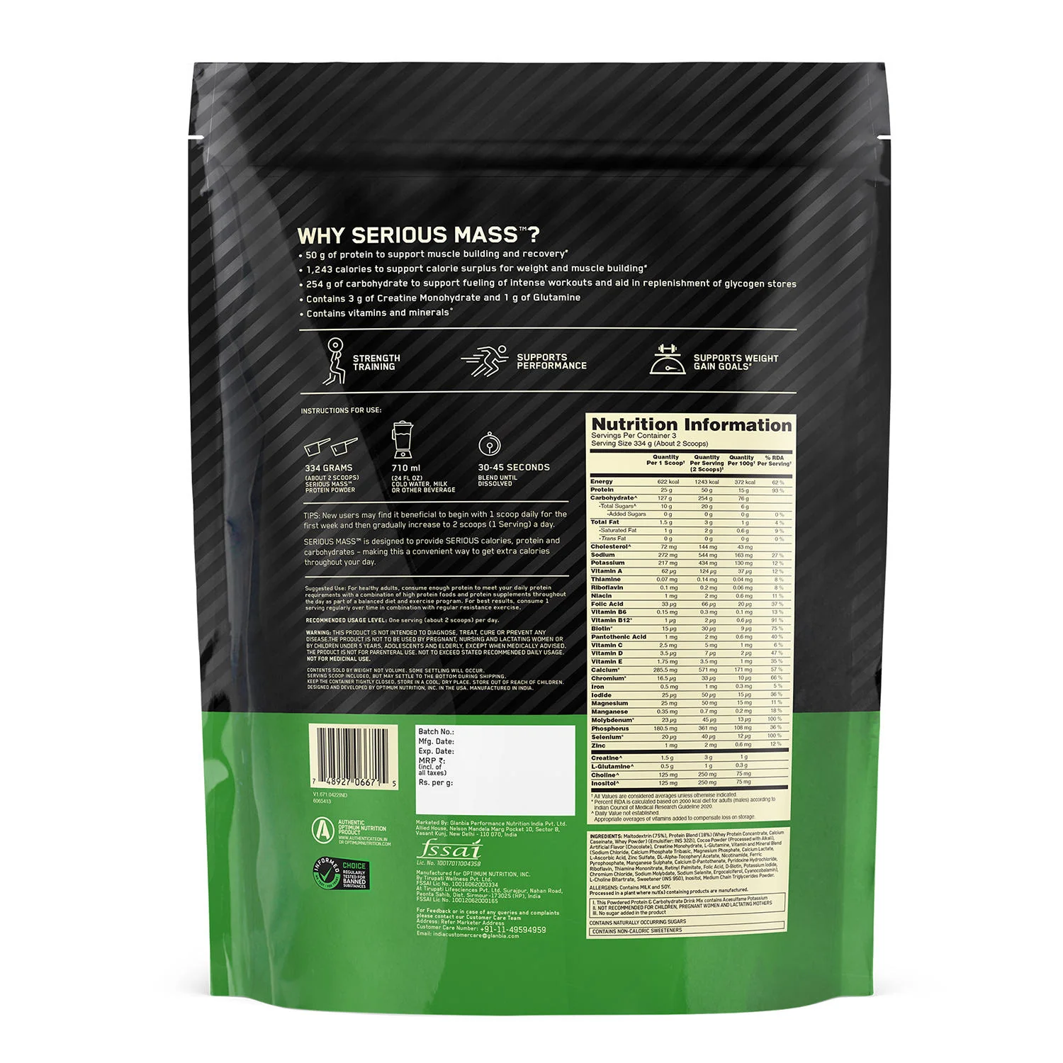 Serious Mass Weight Gainer | 1 kg (2.2 lbs) | Chocolate - Image 10