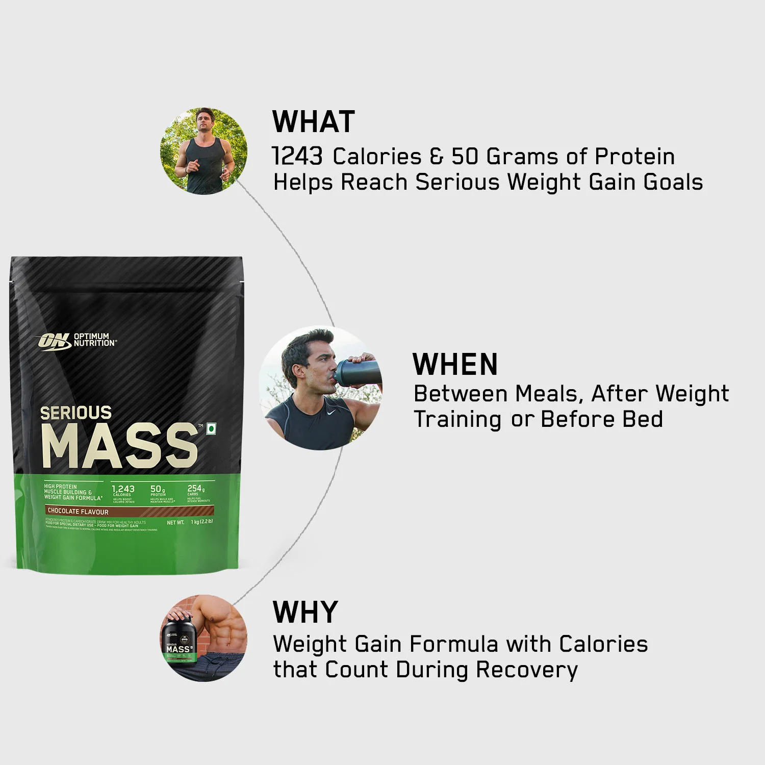 Serious Mass Weight Gainer | 1 kg (2.2 lbs) | Chocolate - Image 8