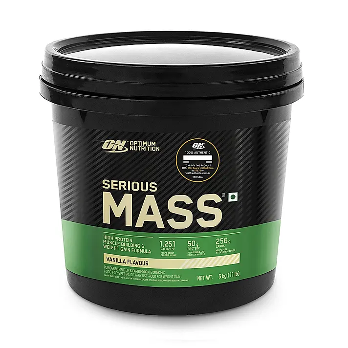 Serious Mass Weight Gainer - Vanilla flavour - 5KG - Image 2