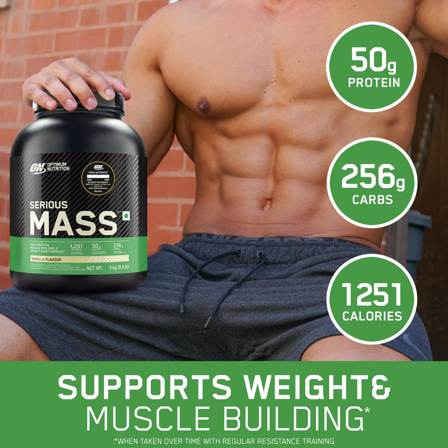 Serious Mass Weight Gainer - Vanilla flavour - 5KG - Image 6