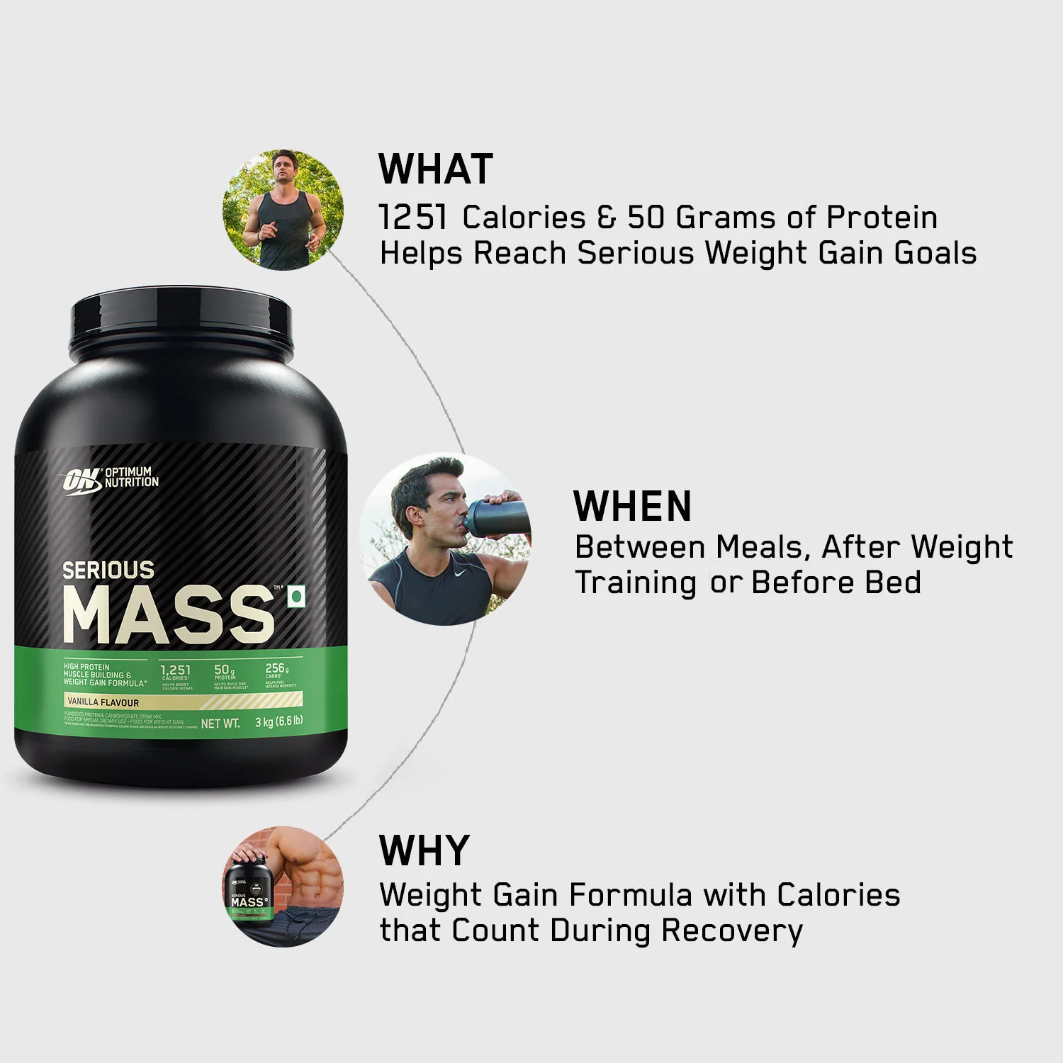 Serious Mass Weight Gainer - Vanilla flavour - 5KG - Image 8