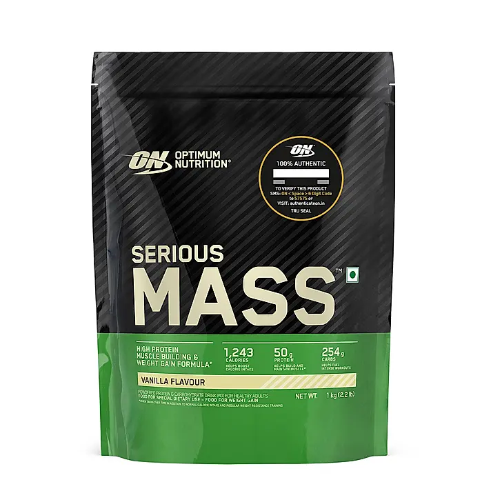 Serious Mass Weight Gainer - Vanilla flavour - 1KG - Image 2